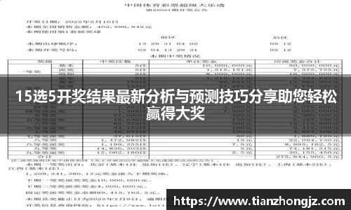 15选5开奖结果最新分析与预测技巧分享助您轻松赢得大奖